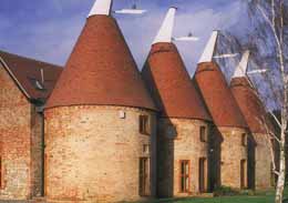 Re-roofing of Oast Houses in Country Brown smoothfaced